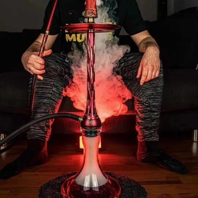 Luxury Russian Blade Stainless Steel Hookah Set | Large Single Hose Shisha with Elegant Gift Box | Ideal for Home, Lounge, Bar & KTV Smoking Experience