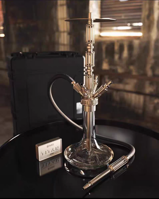 Luxury German Stainless Steel Shisha Hookah – Full Set for Home Use or Bar, 1 to 4 Hose Design