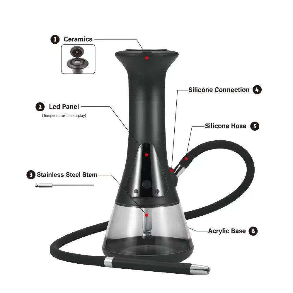 Large Size Electronic Arabic Hookah – Full Set for Bar, Lounge & Wholesale